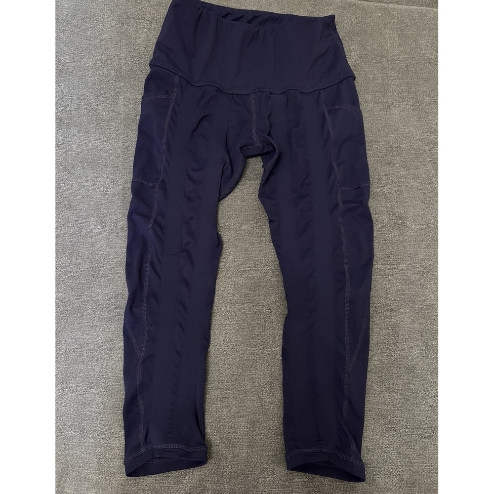 Sweetflexx Resistance Leggings Size 8 Navy Blue Stretch Polyester Spandex